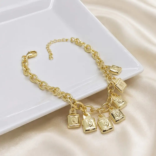 Pulsera Laminado en Oro candados